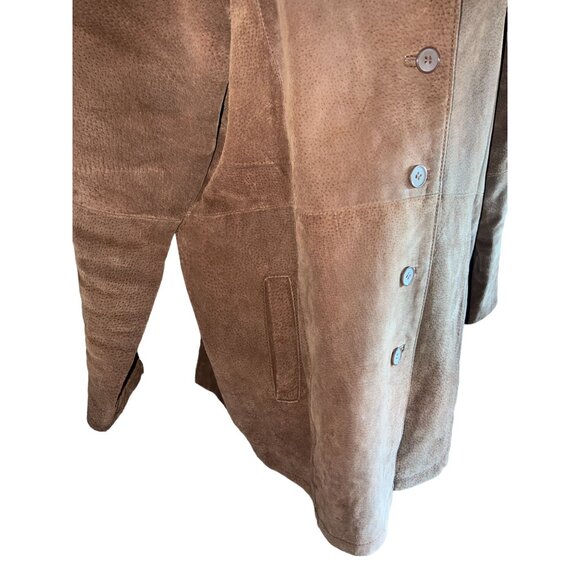 Vintage Style Beige Leather Jacket 2X By Beware - Picture 5 of 8